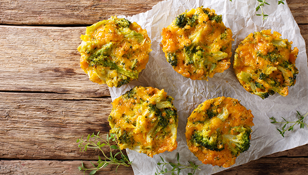 broccoli, cheese and egg muffins